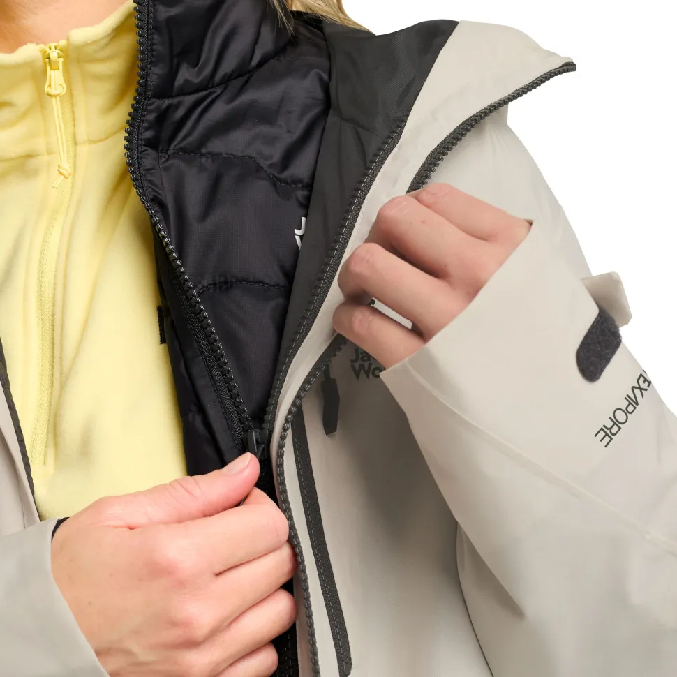 Jack Wolfskin Women's Flowline 3in1 Jacket Pale Sand