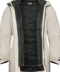 Jack Wolfskin Women's Flowline 3in1 Jacket Pale Sand