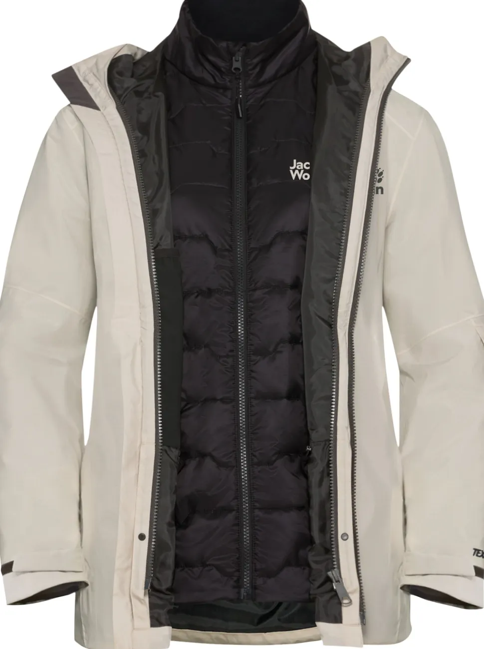 Jack Wolfskin Women's Flowline 3in1 Jacket Pale Sand