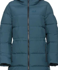 Jack Wolfskin Women's Frozen Palace Long Jacket Rds Aluminium Blue