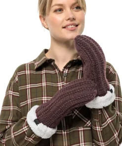 Jack Wolfskin Women's Highloft Knit Mitten Boysenberry