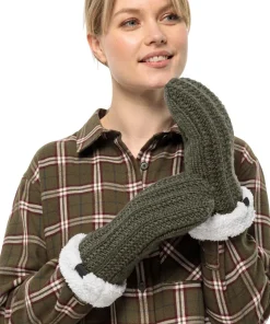 Jack Wolfskin Women's Highloft Knit Mitten Island Moss