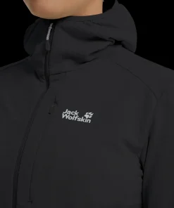 Jack Wolfskin Women's Litestride Hooded Full Zip Black