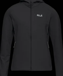 Jack Wolfskin Women's Litestride Hooded Full Zip Black