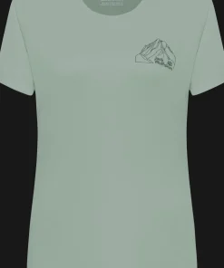 Jack Wolfskin Women's Peak Graphic T New Mountain Green Zinnia
