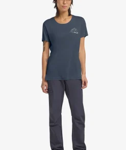 Jack Wolfskin Women's Peak Graphic T New Mountain Midnight Sky
