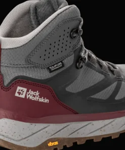 Jack Wolfskin Women's Terraventure Texapore Mid Dark Maroon