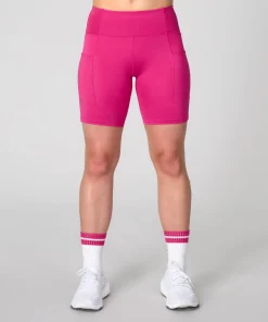 Johaug Women's Impact Tights 7,5 Inch Berry Pink