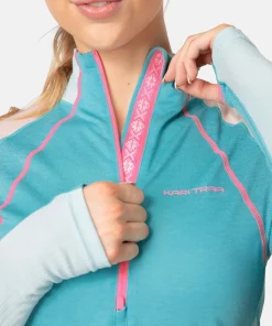Kari Traa Women's Alma Half Zip Blue Lagoon