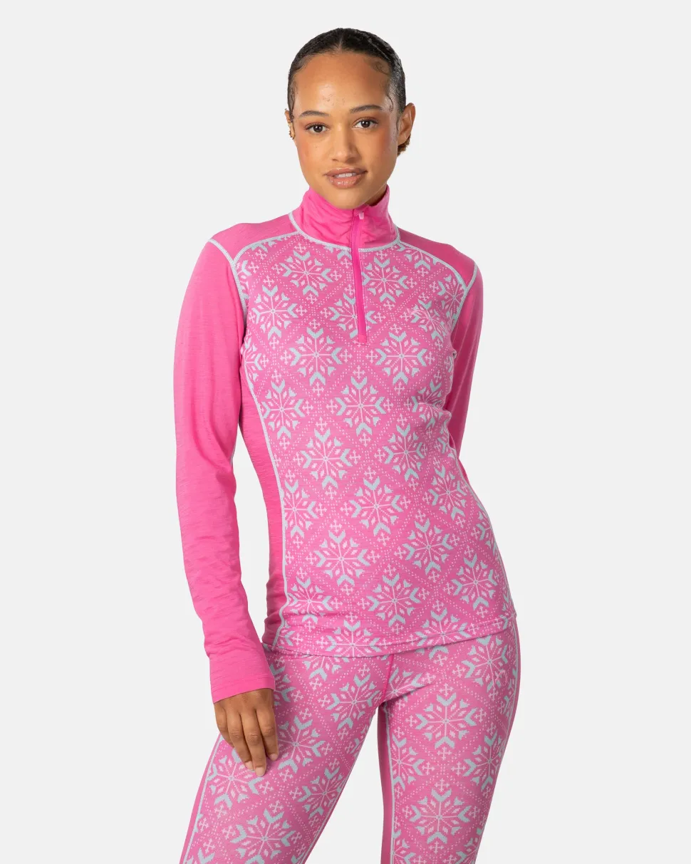 Kari Traa Women's Iselin Half Zip Bright Pink