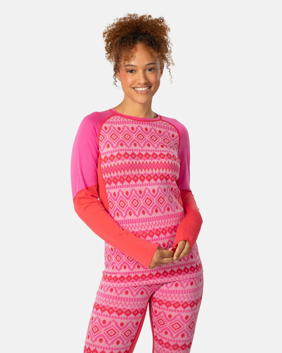 Kari Traa Women's Malia Long Sleeve Bright Pink