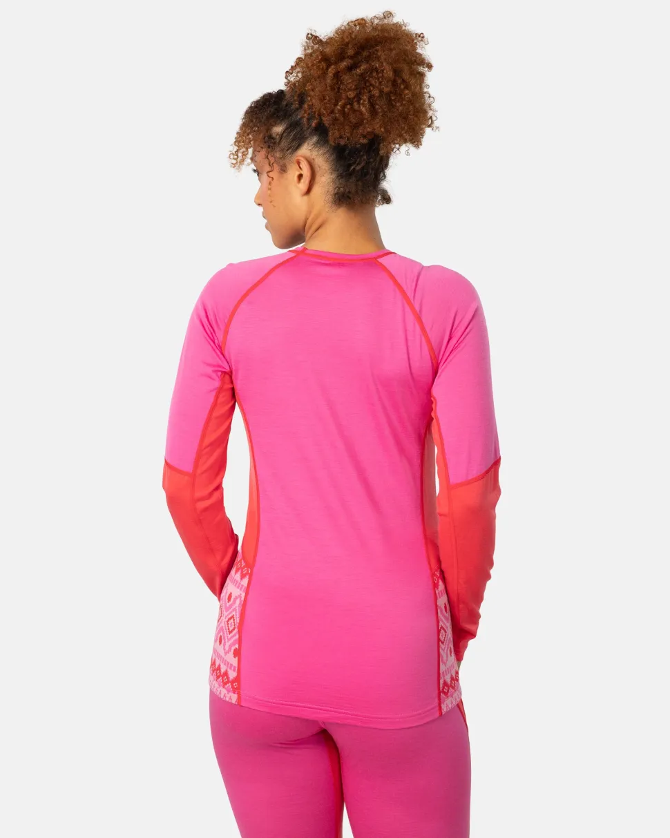 Kari Traa Women's Malia Long Sleeve Bright Pink