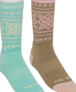 Kari Traa Women's Puffin Sock 2-pack Bright Turquoise