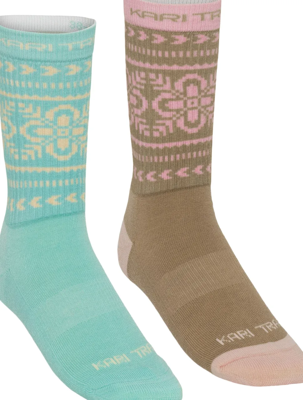 Kari Traa Women's Puffin Sock 2-pack Bright Turquoise