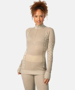 Kari Traa Women's Smekker Half Zip Mocha