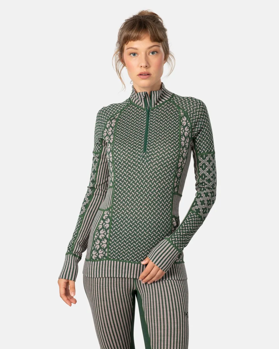 Kari Traa Women's Smekker Half Zip Thyme