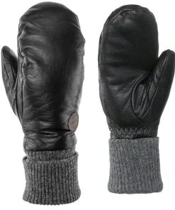 Kombi Women's Rolly Leather Mittens Black