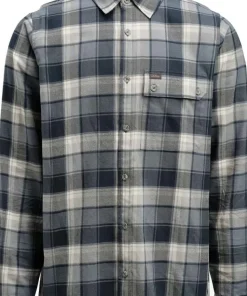 Lundhags Men's Järpen Plaid Flannel Shirt Dark Sky Blue