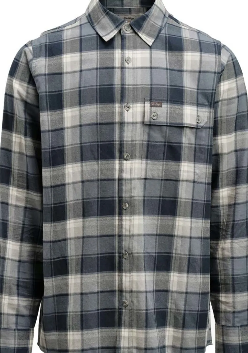 Lundhags Men's Järpen Plaid Flannel Shirt Dark Sky Blue