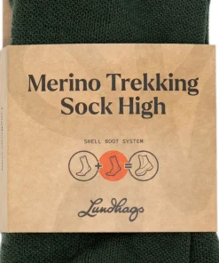 Lundhags Merino Trekking Sock High Forest Green