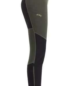 Lundhags Women's Fulu Wool Tights Dark Forest Green/Black