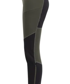 Lundhags Women's Fulu Wool Tights Dark Forest Green/Black