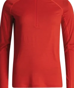Lundhags Women's Gimmer Merino Light 1/2 Zip Lively Red