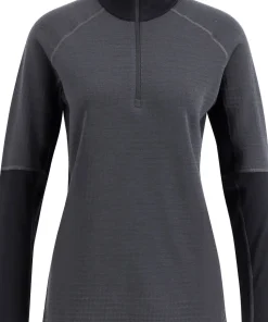 Lundhags Women's Prime Merino Half Zip Charcoal/Black