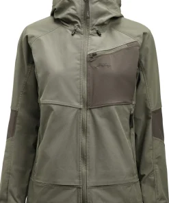 Lundhags Women's Tived Stretch Hybrid Jacket Aloe Green/forest Green