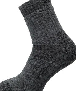 Lundhags Wool Terry Trekking Sock Mid Dark Grey Melange