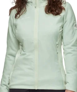 Mammut Women's Rime Air In Hybrid Hooded Jacket Silver Sage
