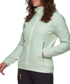 Mammut Women's Rime Air In Hybrid Hooded Jacket Silver Sage