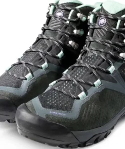 Mammut Women's Sapuen High GORE-TEX Dark Steel-Neo Mint