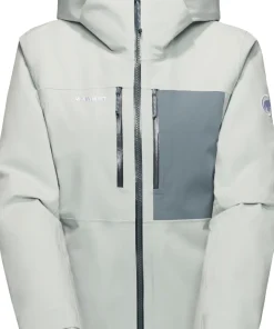 Mammut Women's Stoney Hardshell Thermo Hooded Jacket Silver Sage/Strata