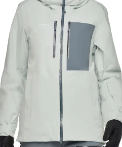 Mammut Women's Stoney Hardshell Thermo Hooded Jacket Silver Sage/Strata