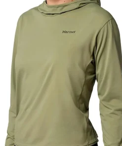 Marmot Women's Airexchange Upf 50 Hoody Olive Grove