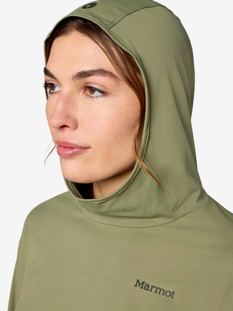 Marmot Women's Airexchange Upf 50 Hoody Olive Grove