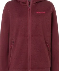 Marmot Women's Drop Line Full Zip Hoody Acai Berry Heather
