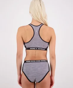 Mons Royale Sierra Sports Bra Grey Heather / Black
