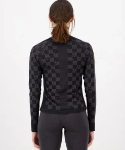 Mons Royale Women's Ascender Merino Seamless Long Sleeve Forged Iron/Black
