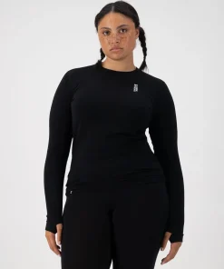 Mons Royale Women's Cascade Merino Base Layer Long Sleeve Black
