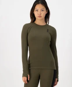 Mons Royale Women's Cascade Merino Flex 200 Long Sleeve Dark Olive