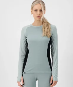 Mons Royale Women's Olympus Longsleeve Glacier/dew/black