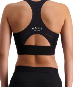 Mons Royale Women's Stratos Merino Shirt Sports Bra Black