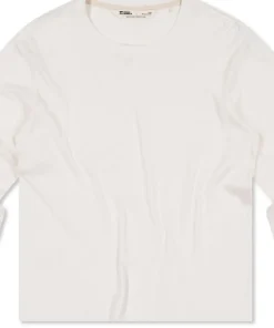 Mons Royale Women's Yonder Merino Organic Cotton Long Sleeve Vintage White