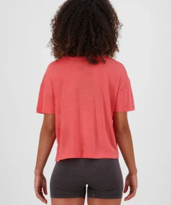 Mons Royale Women's Zephyr Merino Tencel™ Boxy T-Shirt Watermelon