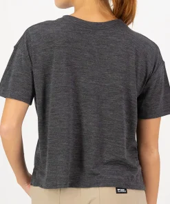 Mons Royale Women's Zephyr Merino Tencel™ Boxy T-Shirt Smoke