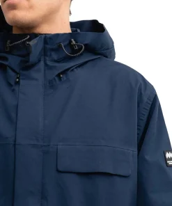 Mountain Works Unisex Utility Hybrid Rain Jacket Dress Blue