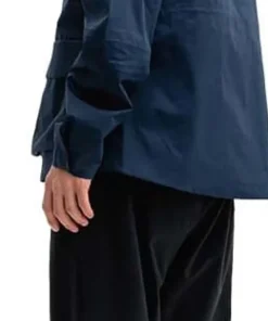 Mountain Works Unisex Utility Hybrid Rain Jacket Dress Blue