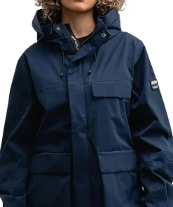 Mountain Works Unisex Utility Hybrid Rain Jacket Dress Blue